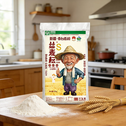 丝麦耘新疆面粉50斤筋道雪花粉25kg包子饺子馒头通用奇台小麦 - 图1