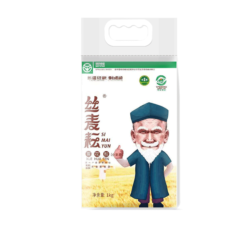 新疆丝麦耘雪花粉1kg筋道面粉奇台小麦烘培通用面粉