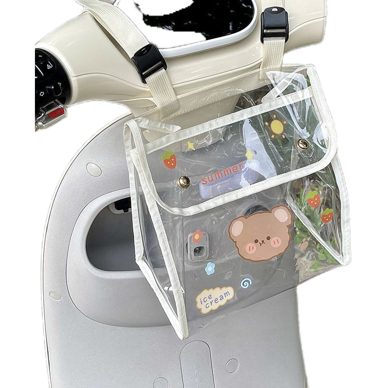 电动车挂包前置通用收纳袋电瓶车自行车手机可视充电器雨衣新品 - 图3