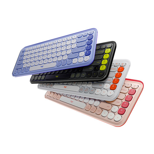 罗技POP ICON KEYS无线蓝牙薄膜键盘自定义苹果跨屏切换手感舒适 - 图0