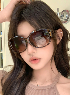 美式复古玳瑁大框太阳镜女士遮阳