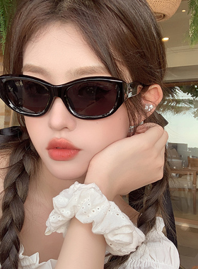 防紫外线欧美猫眼辣妹墨镜女Y2K
