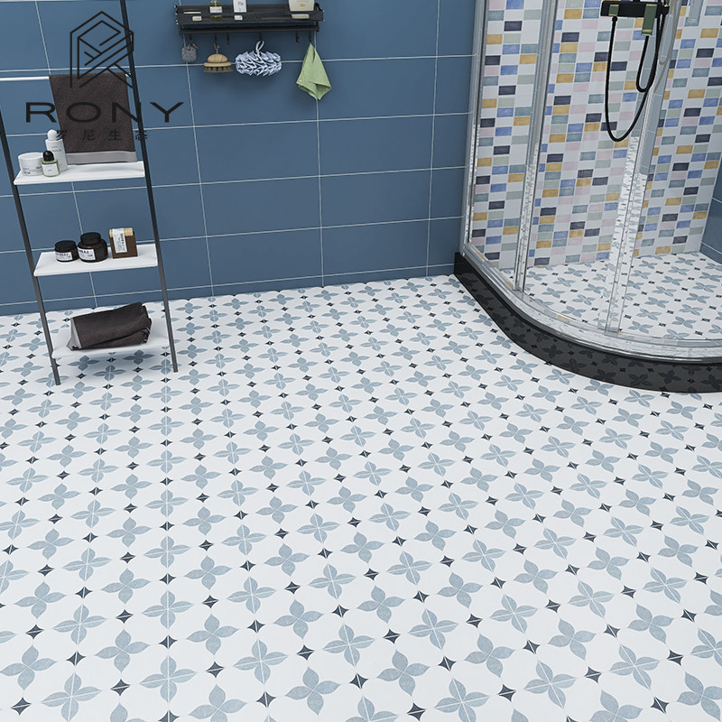 北欧卫生间花砖灰色复古防滑地砖阳台浴室厨房墙砖花片厕所瓷砖 罗尼生态 淘优券