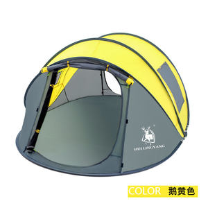 厂包邮徽羚羊防雨自动帐篷 新款双门四窗34人速开野营户外沙滩促
