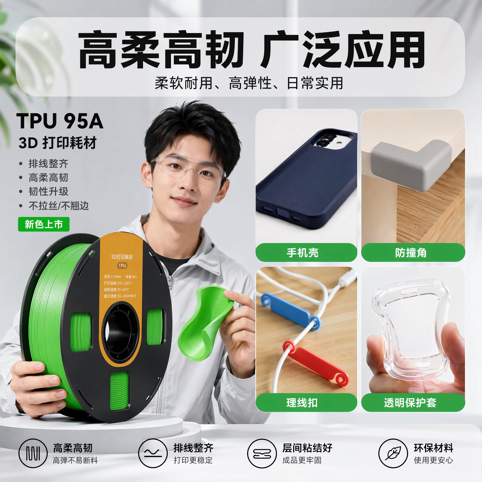 3D printer consumables TPU95A/1.75mm