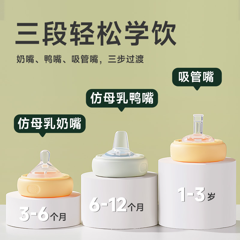 宝宝奶瓶学饮杯儿童水杯吸管杯婴幼儿鸭嘴杯子6个月以上喝水防呛