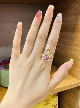 故宫文创宫里的世界蝶恋花项链耳饰戒指古典首饰文创情人礼物朋友