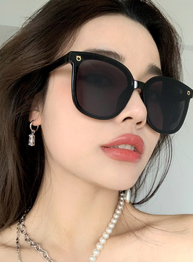 速发2镜25新款墨0圆脸显街小方框脸拍防紫外线太