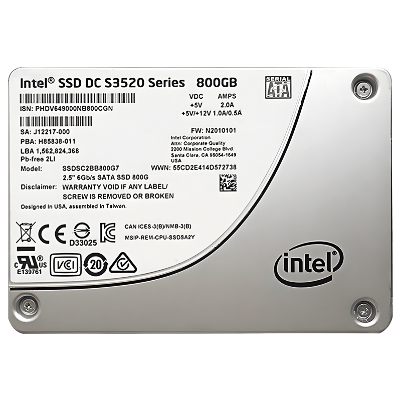 Intel/英特尔S3520 800G 960 1.2T 1.6T 2.5寸企业级固态硬盘SATA - 图3