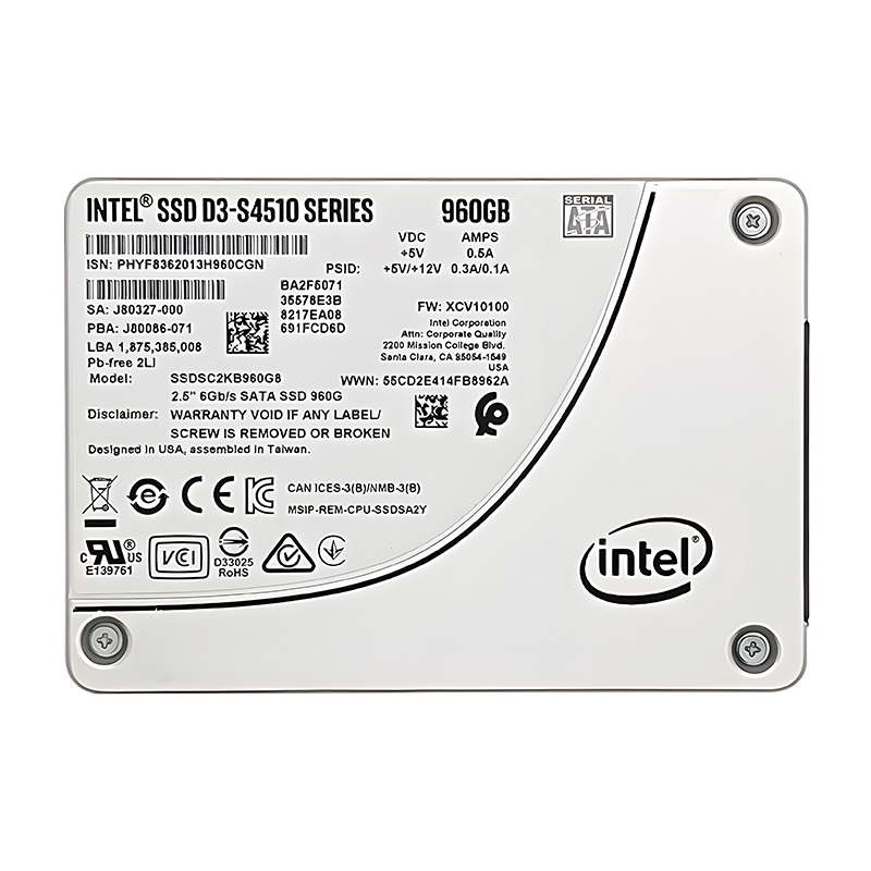 Intel/英特尔 S4510系列 960G  企业级固态硬盘 SSDSSDSC2KB960G8 - 图3