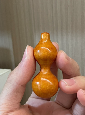木质绕指柔葫芦儿童手捻手把件mini手盘桃木小葫芦创意摆件玩具