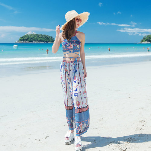 情侣泳衣三件套比基尼性感套装情侣款温泉泳装海边度假沙滩裤男 - 图1