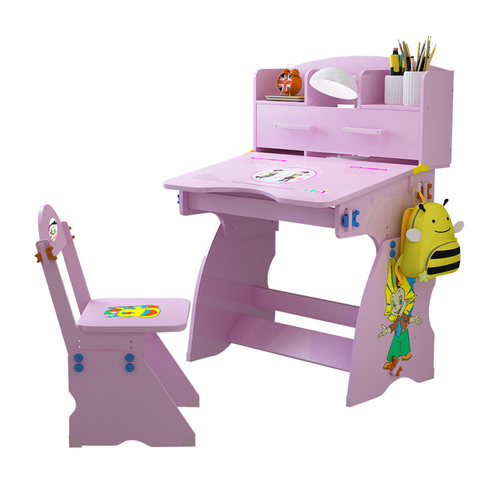 芃菲特儿童学习桌椅套装简约女孩男孩书桌书柜组合学生课桌家用