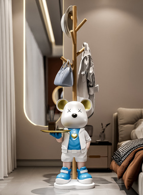 暴力熊衣帽架大型摆件