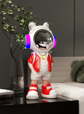 酷炫流光双蓝牙音响宇航员摆件