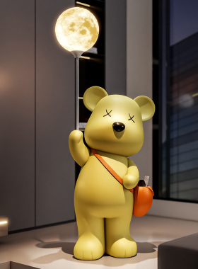 可爱北极熊大型落地摆件