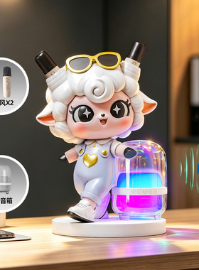 云朵小咩蓝牙K歌音响双麦摆件