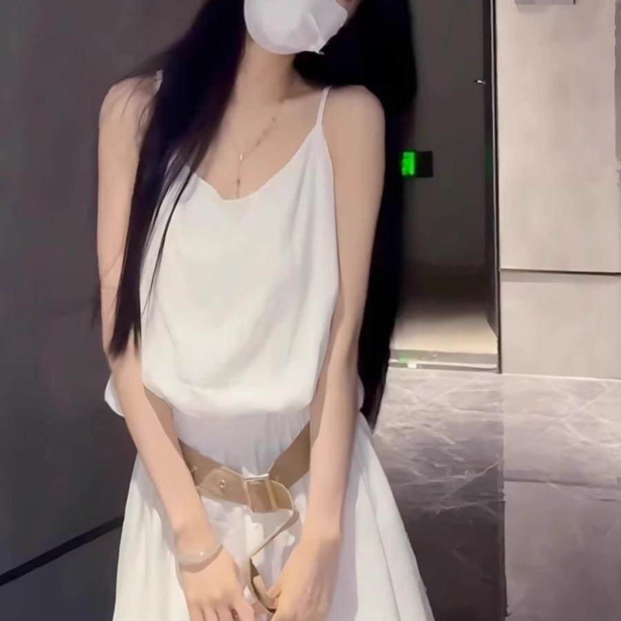 ROUJE RSUA 法式裙子新款性感显瘦遮肉小个子减龄吊带连衣短裙,淘宝优惠券,粉丝福利购,淘宝优惠卷