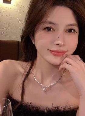 新加坡chomelkinsey碎银子珍珠项链女款2025新款轻奢小众设计高级