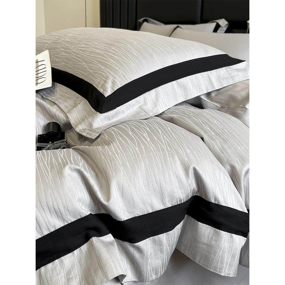 高端无障碍豪华风格天丝棉提花四件套软裸床单被套床单酒店床上用,淘宝优惠券,粉丝福利购,淘宝优惠卷