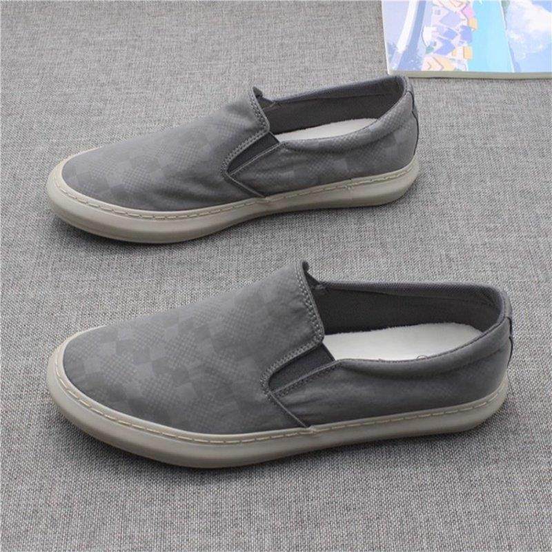 〖MessContiy Tsmr〗好脚感会说话~透气帆布鞋男一脚蹬懒人乐福鞋,淘宝优惠券,粉丝福利购,淘宝优惠卷