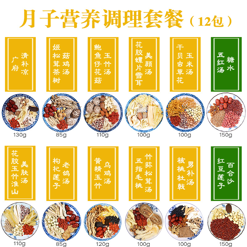 广东煲汤材料炖汤料食材坐月子炖鸡汤料包滋补药膳产后炖汤养生汤 - 图0