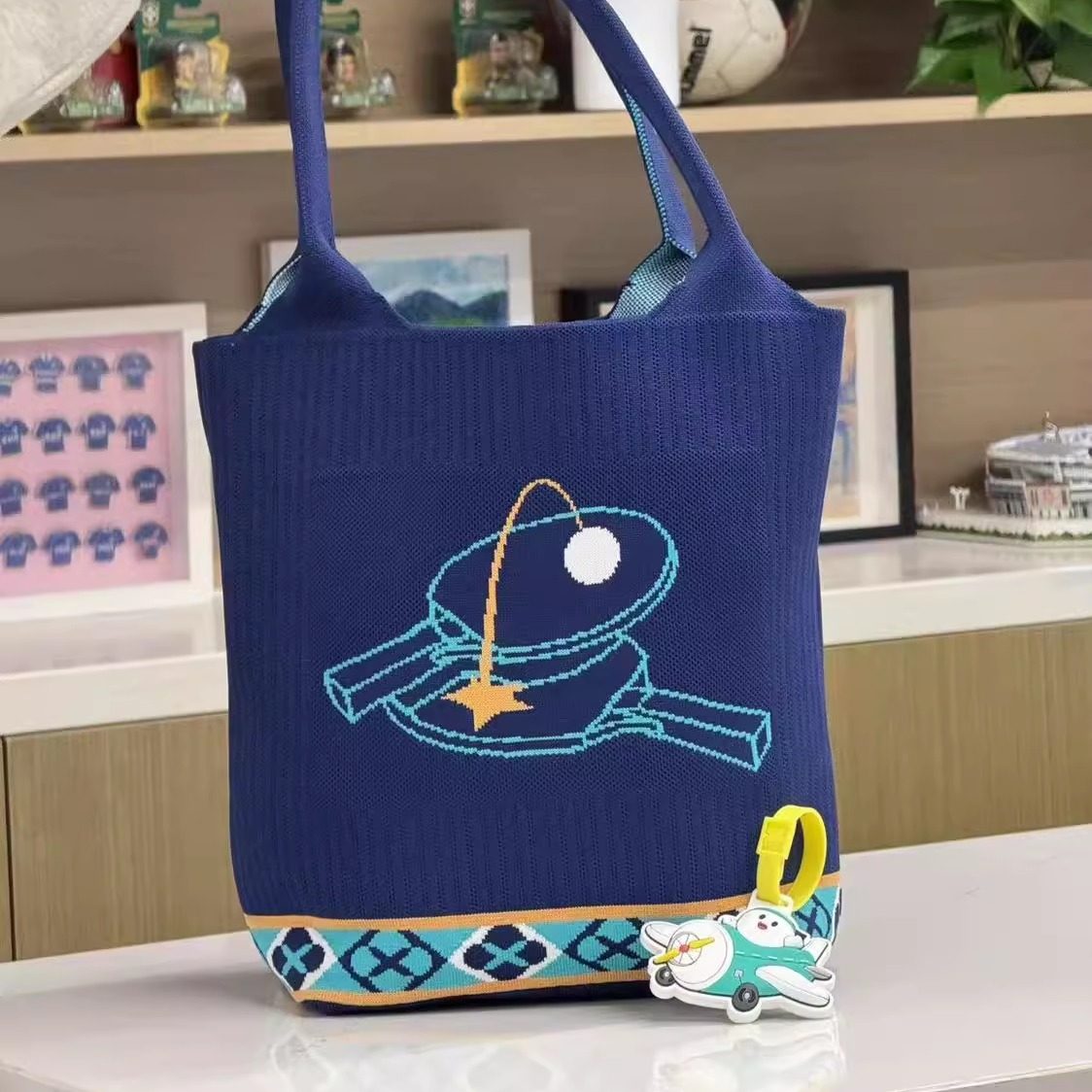 2025澳门世界杯周边乒乓球针织包收纳手提包莎头组合王楚钦孙颖莎,淘宝优惠券,粉丝福利购,淘宝优惠卷