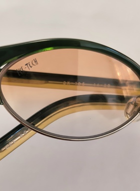 外贸原单小框太阳镜女士时尚墨镜椭圆形猫眼绿色框浅茶色树脂镜片