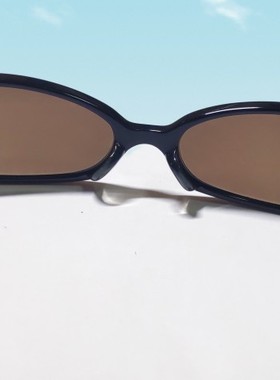 外贸原单板材太阳镜男女士墨镜黑色框茶色镜片简约轻便舒适小框