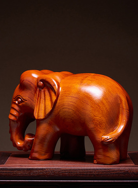 花梨木中式办公室大象