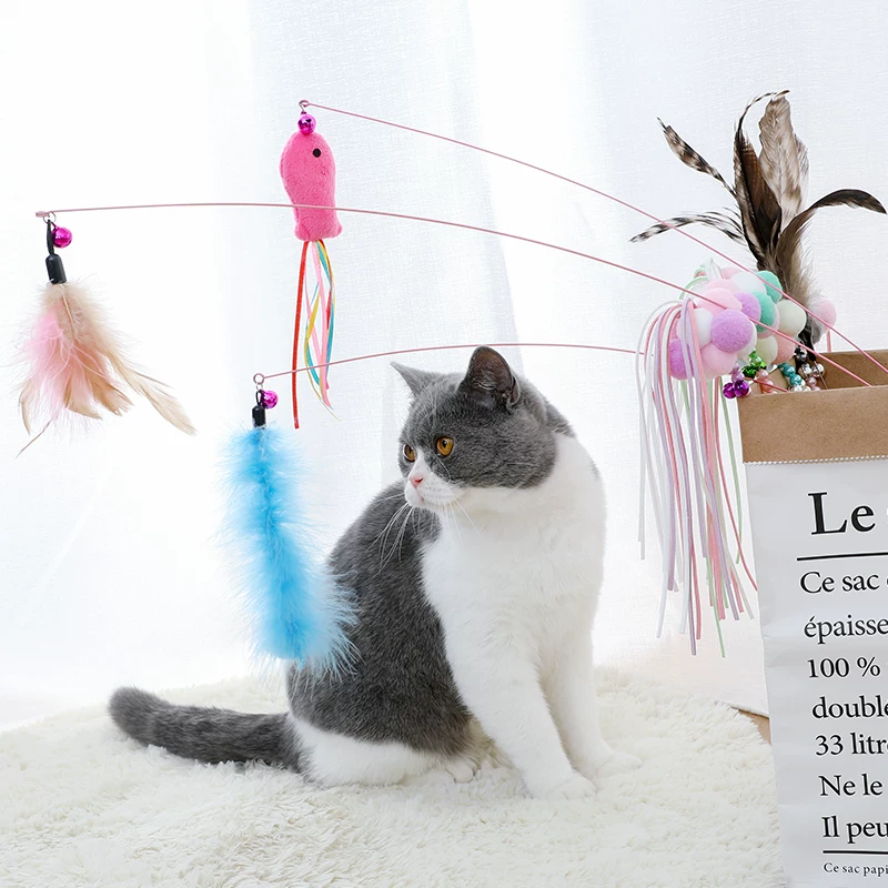 Telescopic toy, changeable small bell, kitten, cat