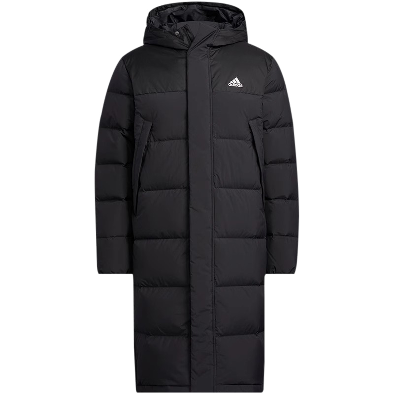 ADIDAS阿迪达斯男女外套中长款过膝连帽保暖羽绒服HZ5345 HZ2600 - 图0
