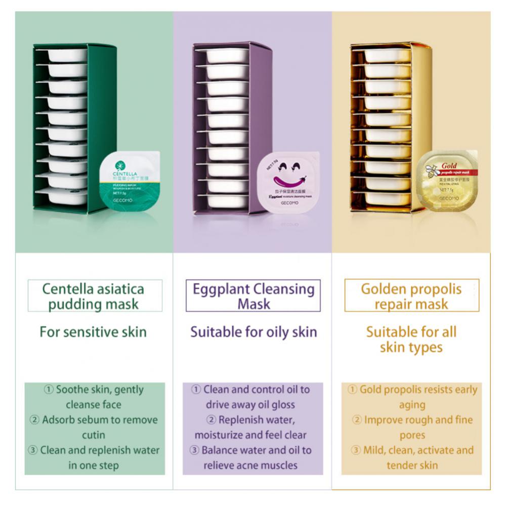 Centella Pudding Face Mask Deep Cleansing Mud Mask Eggplant - 图3