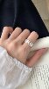 Accessories collection 925 silver ring for women, niche design, high-end, light luxury, versatile, fashionable, simple and simple