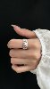 Accessories collection 925 silver ring for women, niche design, high-end, light luxury, versatile, fashionable, simple and simple