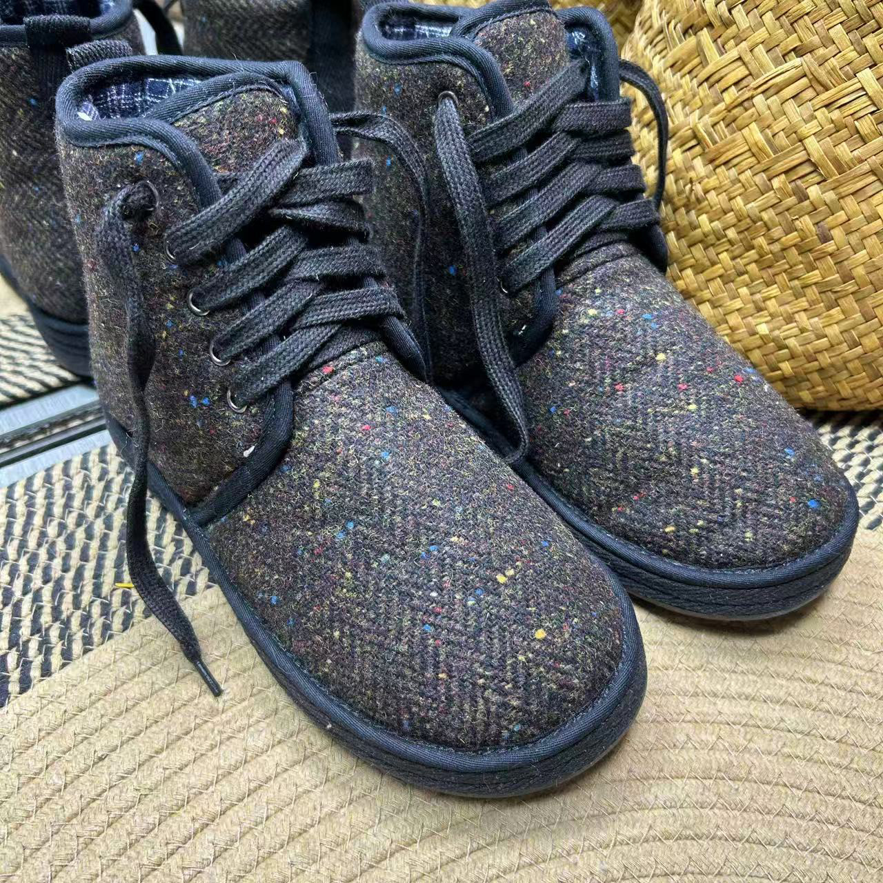 冬季高帮五眼系带毛呢棉鞋棉花鞋千层底防滑保暖妈妈鞋,淘宝优惠券,粉丝福利购,淘宝优惠卷