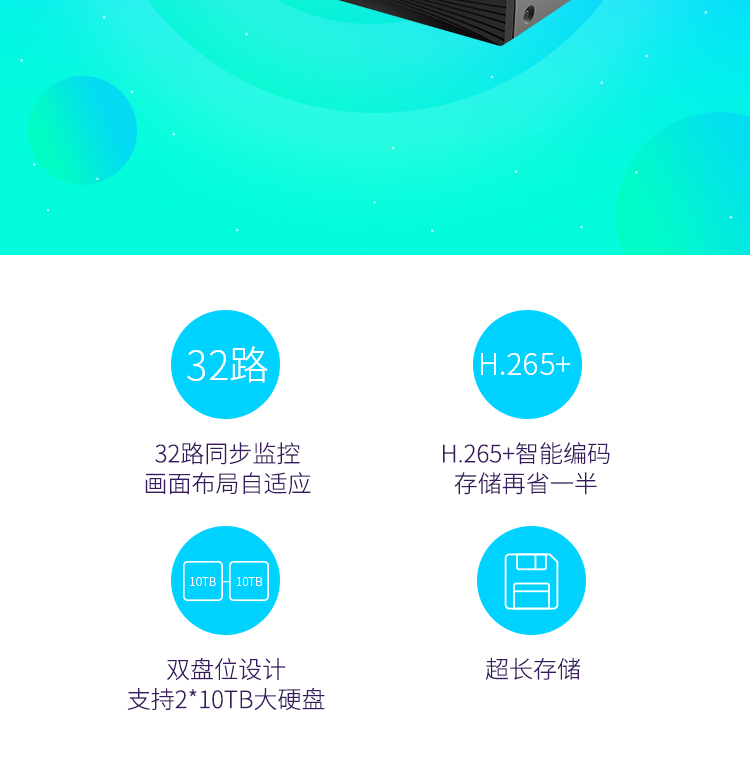 TP-LINK网络硬盘录像机32路2/4/8盘位监控摄像头刻录主机商用家用 - 图1