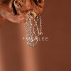 S925 silver ring, diamond weaving shadow, Italian engraved bead chain pull-out ring, niche design, can be stacked