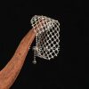 S925 Silver Ring Cloud Net Woven Light Grid Pull-out Adjustable Ring Women's Hollow Weaving Fashion Niche Ring