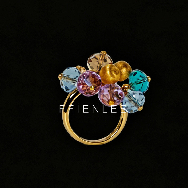 925 silver ring neon dream light luxury small numerous pamine ring temperament versatile ring