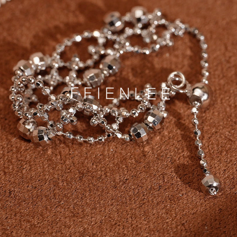 925 Silver Ring Waltz Love Light Luxury Niche Design Ring Women's Pull Adjustable Ring