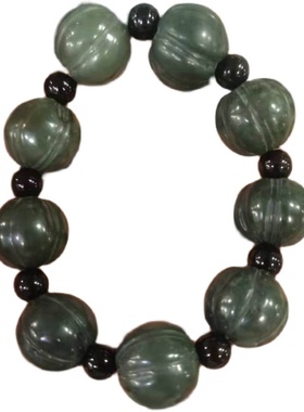 天然和田玉青玉葫芦手串青玉手链