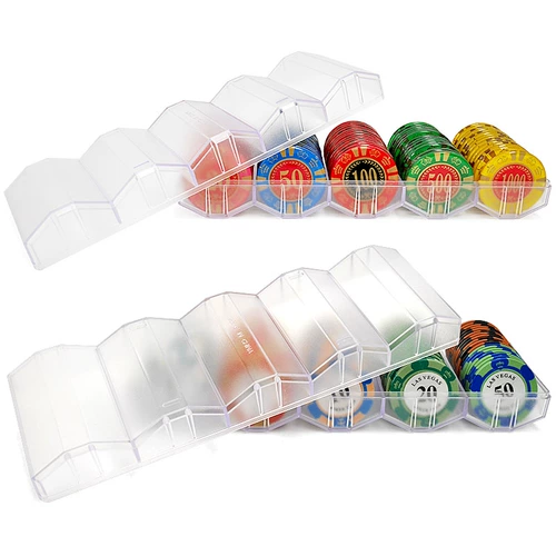 Texas Hold'em Mahjong Token Tokens Transparent Acryl Lid, Chip, шестиугольная коробка для чипа может быть установлена ​​на сотню