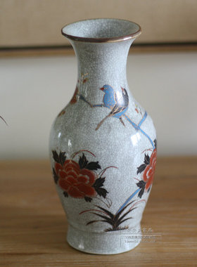 手绘陶瓷插花瓶样板间客厅储物罐