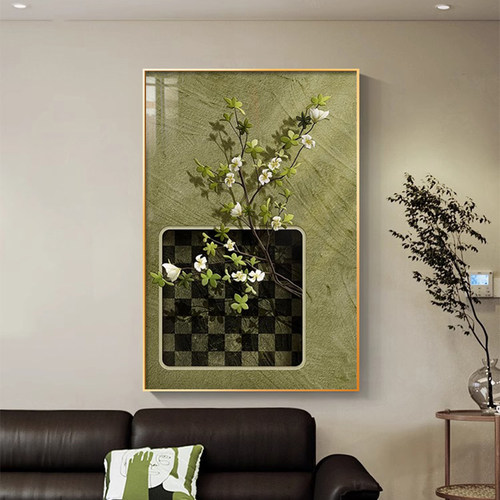 法式中古风挂画客厅小众艺术沙发背景墙装饰画高级感抽象复古壁画 - 图1