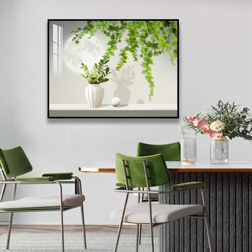 现代简约餐厅装饰画绿植饭厅背景墙单幅厅厨房挂画卧室装饰壁画 - 图2