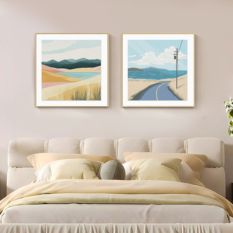 ins风客厅装饰画高级感沙发背景墙北欧小清新风景挂画餐厅装饰画,淘宝优惠券,粉丝福利购,淘宝优惠卷