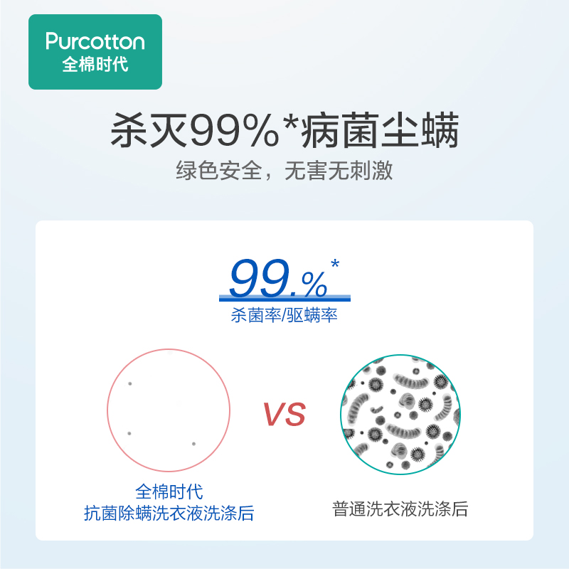 全棉时代婴儿洗衣液儿童成人通用内衣裤孕妇宝宝专用家用抑菌除螨 - 图0