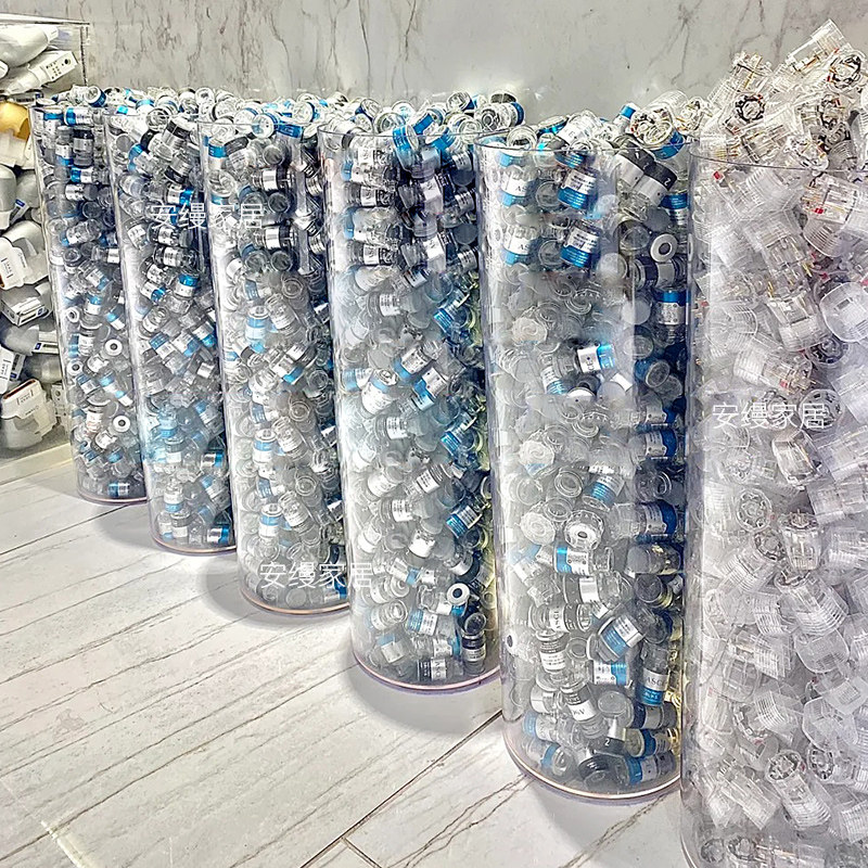 高透明亚克力收纳盒美容院护肤品化妆品空瓶回收桶箱整理圆管定制,淘宝优惠券,粉丝福利购,淘宝优惠卷