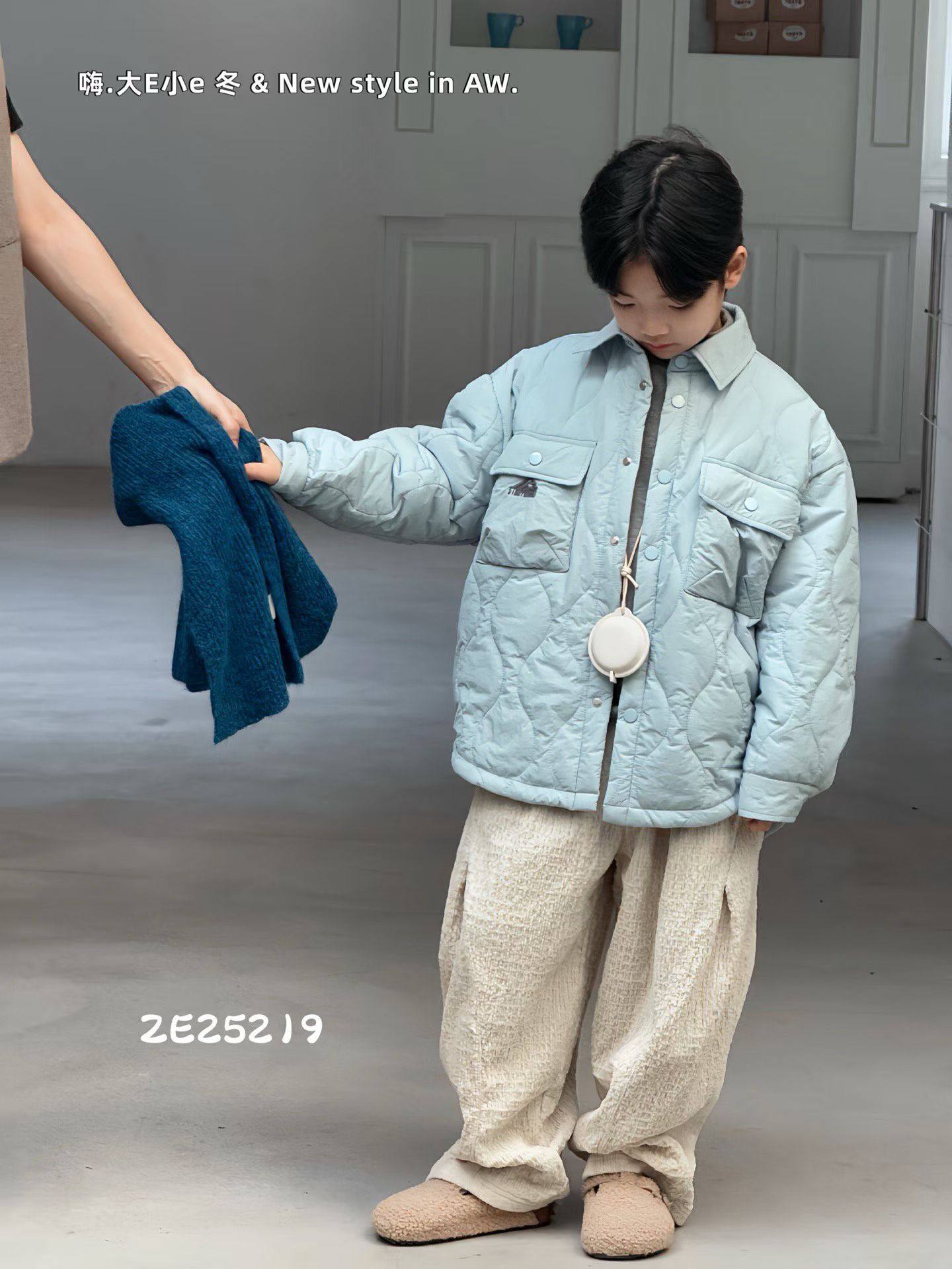 嗨大E小e2025秋冬新款男童韩版百搭休闲外套中大童夹棉衬衫25219,淘宝优惠券,粉丝福利购,淘宝优惠卷